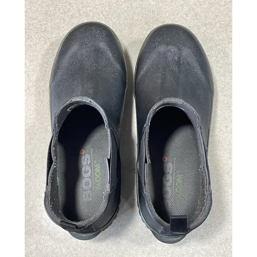Bogs Digger Men's Size 7 Black Pull On Rubber Rain Shoes Outdoor